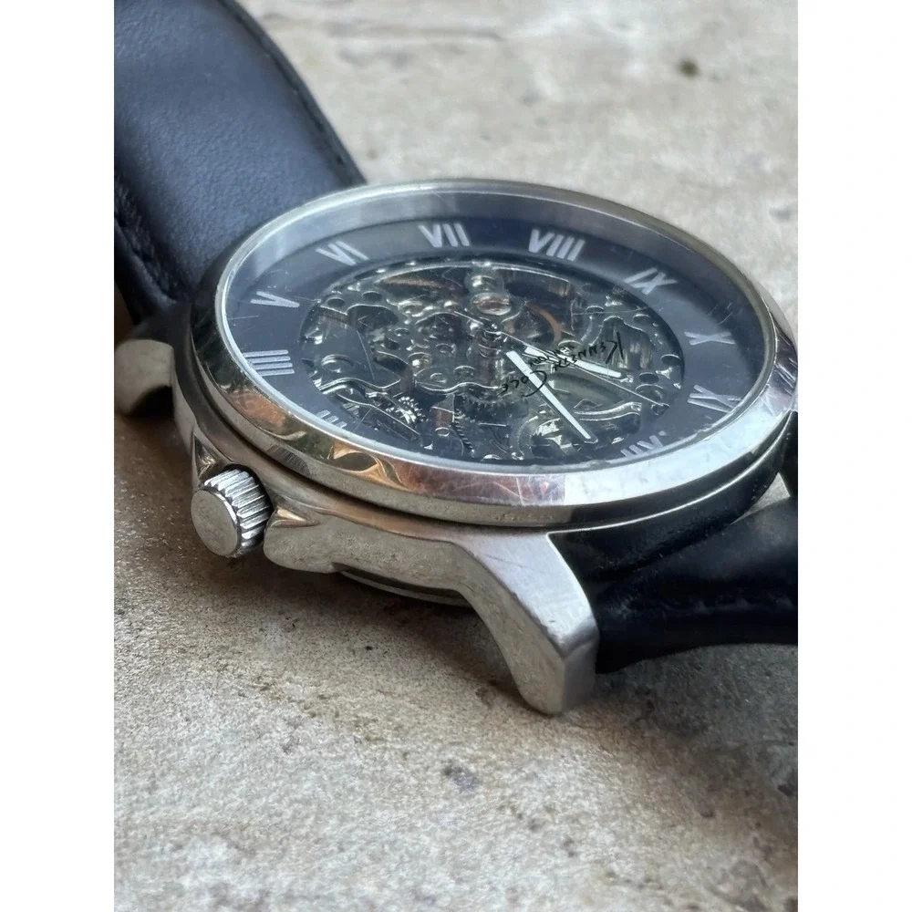 ⭐️Kenneth Cole New York⭐️Automatic Skeleton Men's Watch Roman Numerals⭐️Black⭐️